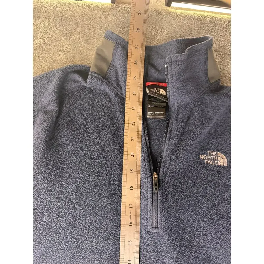 the north face men’s m flashdry fleece 1/4 zip pullover navy blue